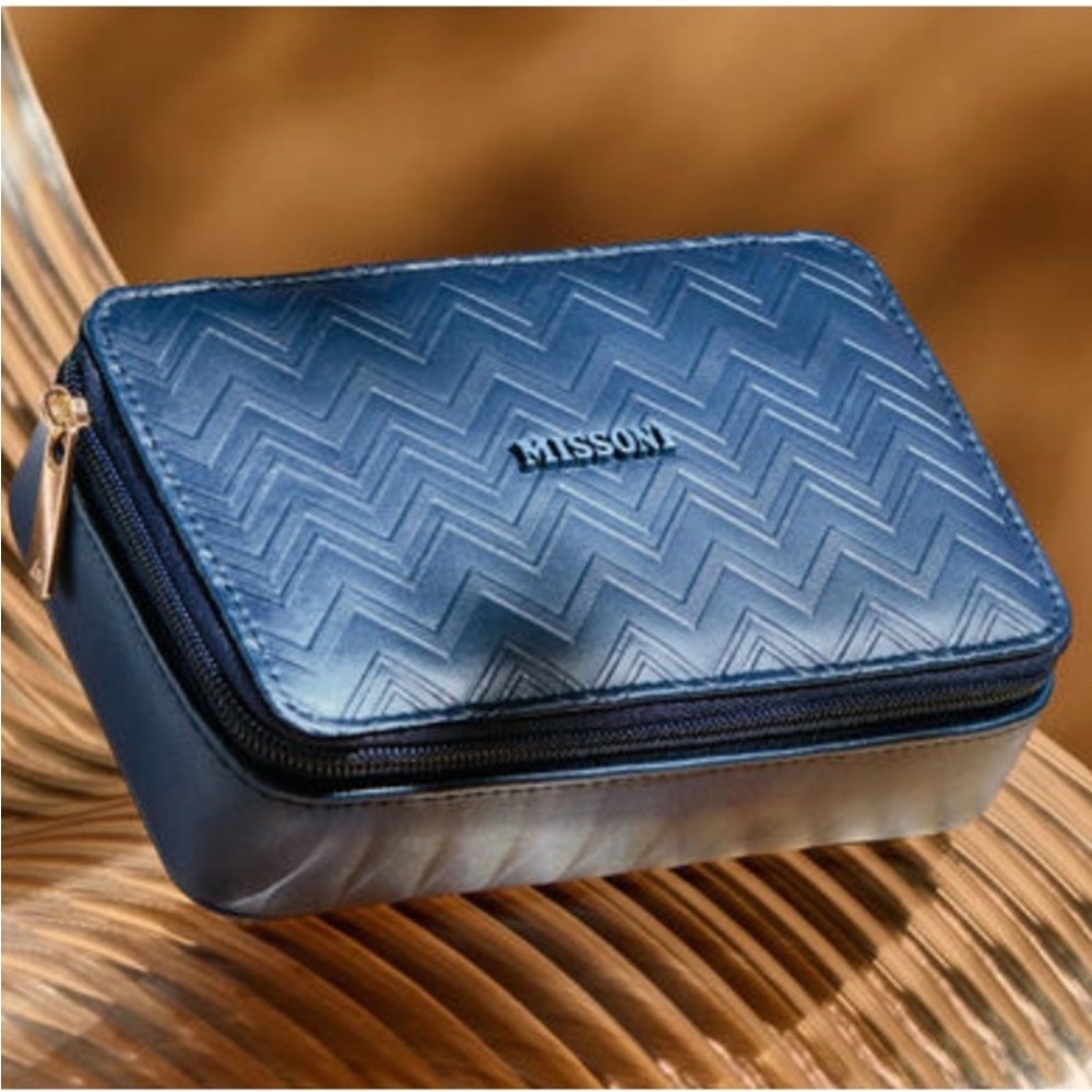 Missoni x Delta One Blue Chevron Women's makeup Bag